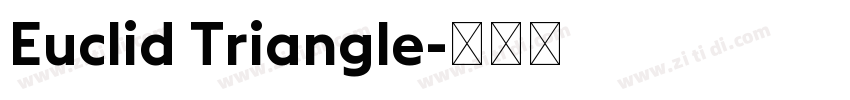 Euclid Triangle字体转换